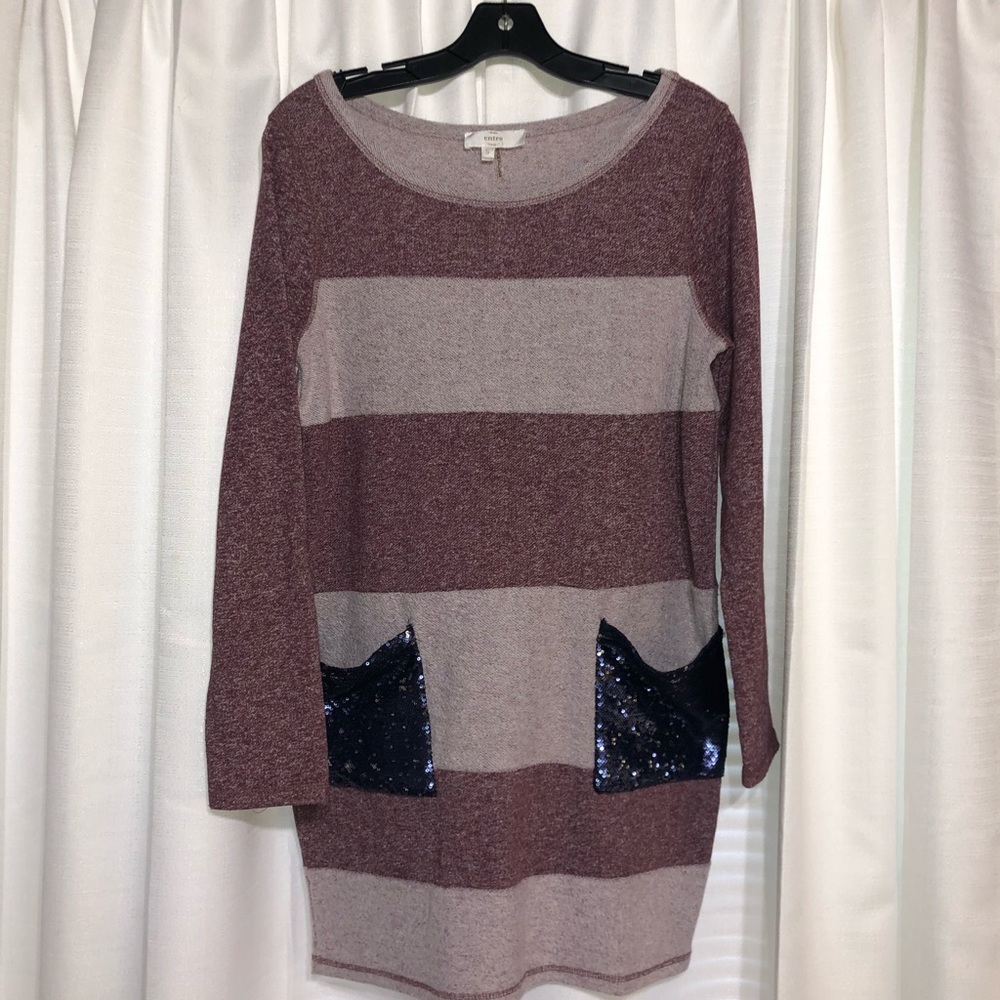 Sweater Dress with sequin pockets